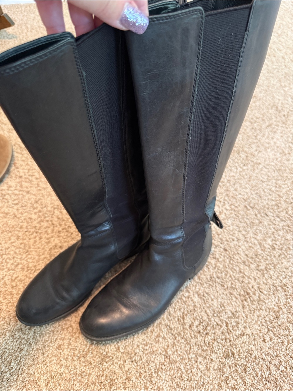 Franco Sarto Black Tall Riding Boots